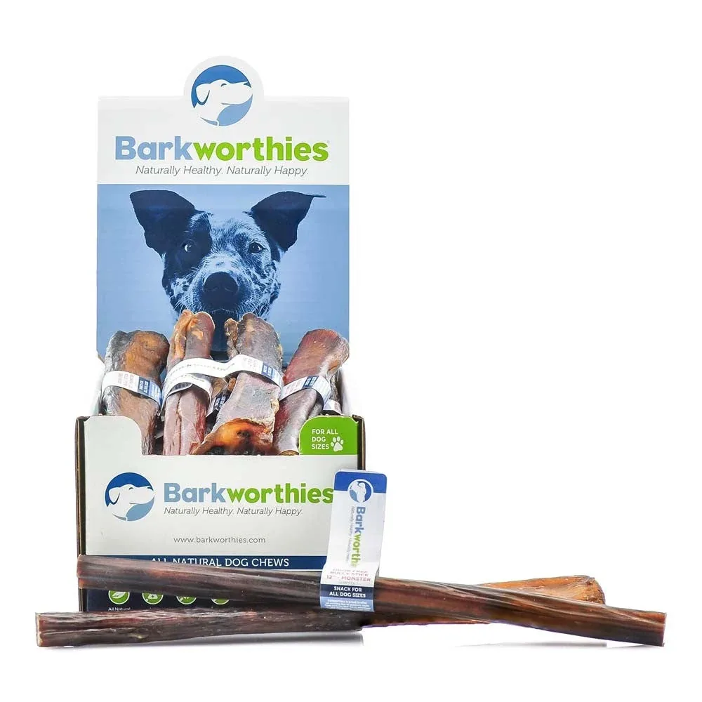 Barkworthies OdorFree Monster Bully Stick 12 in, 18 ct