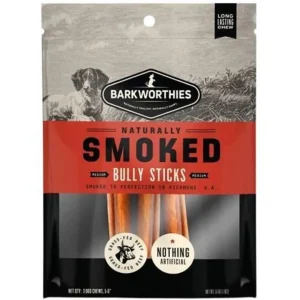 Barkworthies Smoked Bully Sticks Dog Treat 56 in/3 ct