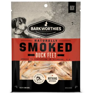 Barkworthies Smoked Duck Feet Dog Treat/10 ct