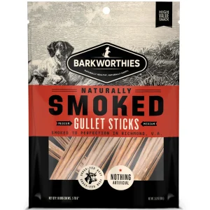 Barkworthies Smoked Gullet Sticks Dog Treat 5-6In/10 ct