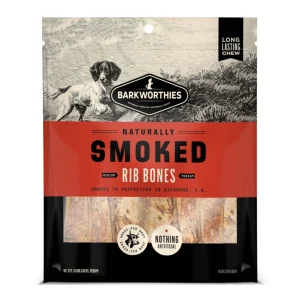 Barkworthies Smoked Rib Bones Dog Treat Medium/10 ct