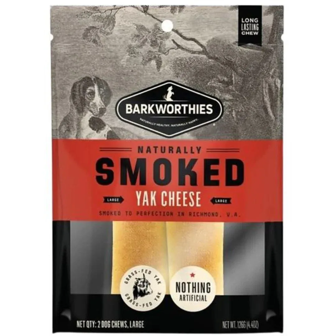 Barkworthies Smoked Yak Cheese Dog Treat Large/2 ct