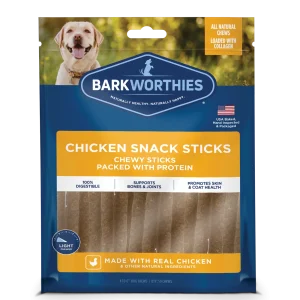 Barkworthies Snack Sticks Chewy Dog Treat Chicken 4-6 in