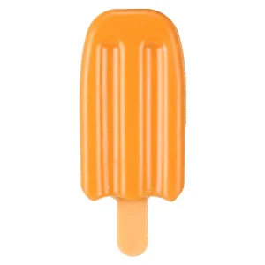 Basil Ice Cream Shaped Cool Lick Silicon Chew Toy for Dogs (Orange)