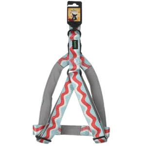 Basil Printed Adjustable Harness for Dogs (Blue)