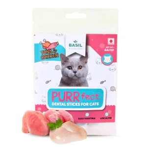 Basil Purrfect Tuna and Chicken Dental Stick Cat Treat