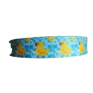 Bathtub Duckie (Blue) Nylon Dog Collar