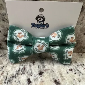 Baylor's Bow Ties - Squirrel Patrol Pet Bow Tie, Cute dog bow tie