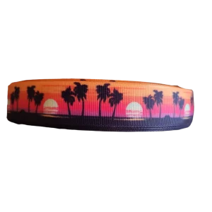 Beach Sunsets Nylon Dog Collar