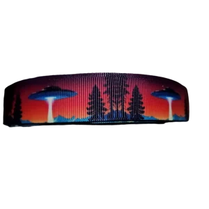 Beam Me Up UFO Nylon Dog Collar