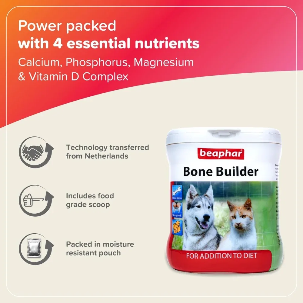 Beaphar Bone Builder Calcium Supplement for Dogs and Cats - Image 2