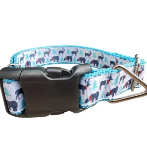 Bears and Deer Winter Nylon Dog Collar
