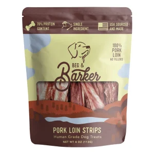 Beg & Barker Pork Loin Strip Dog Treats 4 oz