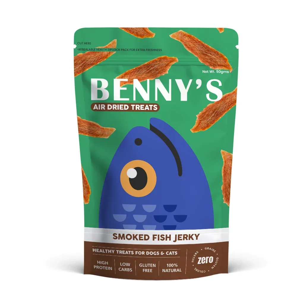 Bennys Bowl Smoked Fish Jerky Dog Treats