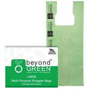 beyondGREEN Large Multi-Purpose Shopper Bags – Made in USA, Tear-Resistant & Leak-Resistant