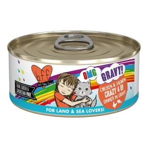BFF Cat Omg Gravy Crazy 4 U Chicken & Salmon 5.5 oz. - 8 ct