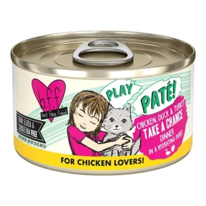 BFF Cat Play Chicken, Duck & Turkey Take a Chance Dinner Wet Cat Food, 2.8 oz, 12 ct