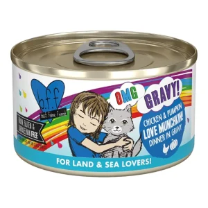 BFF Grain-Free Chicken & Pumpkin Wet Cat Food in Gravy, 2.8 oz, 12 ct