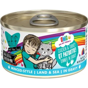 BFF Grain-Free Chicken & Turkey Wet Cat Food in Gravy, 2.8 oz, 12 ct