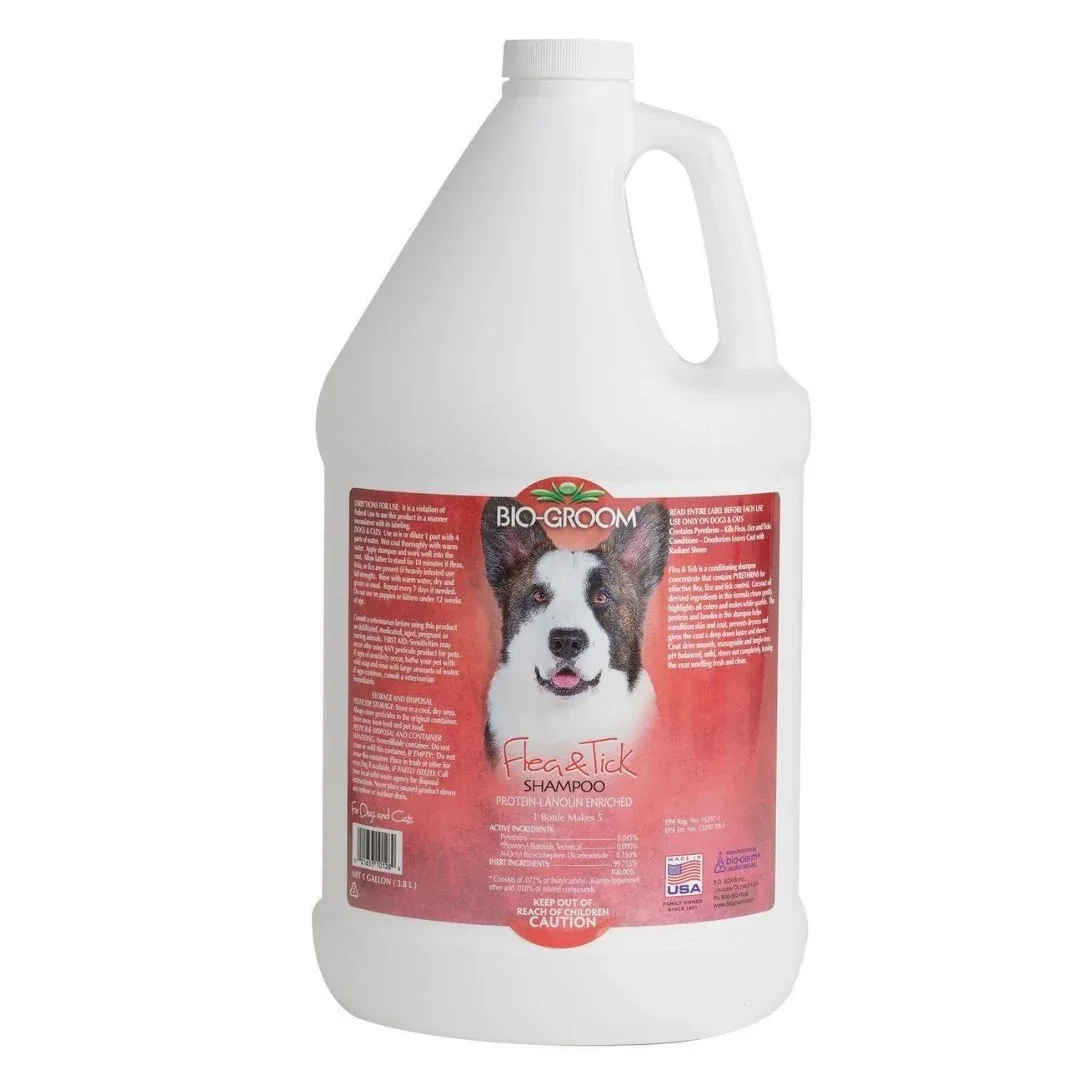 Bio Groom Flea & Tick Pet Shampoo for Dogs, 1 gal