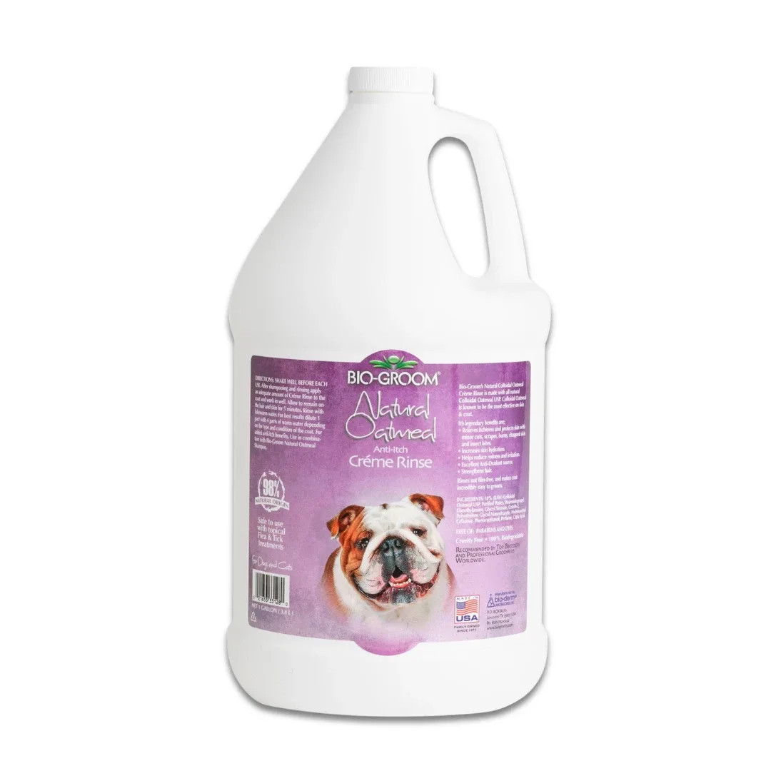 Bio-Groom Natural Oatmeal Dog & Cat Creme Rinse, 1 Gallon