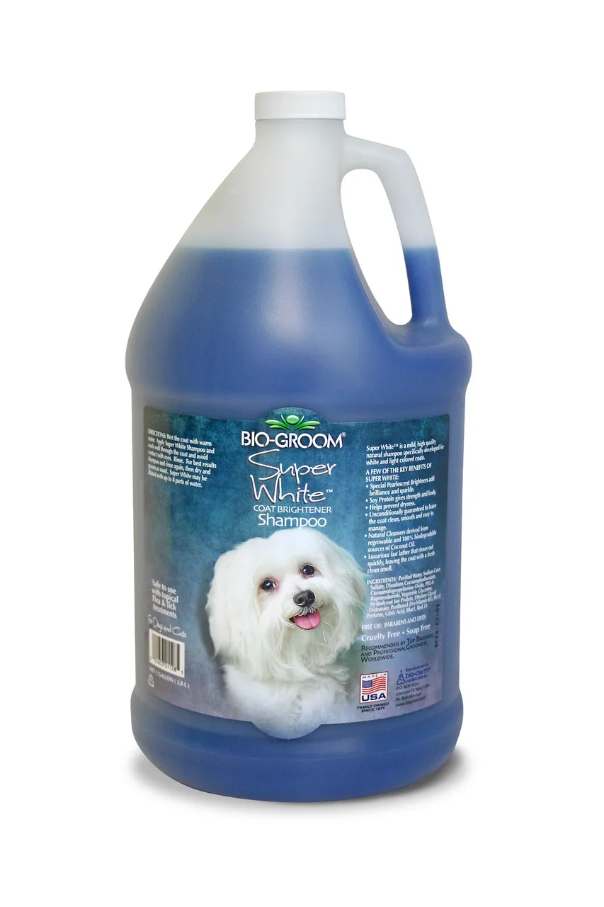 Bio-Groom Super White Dog & Cat Shampoo, 1 Gallon
