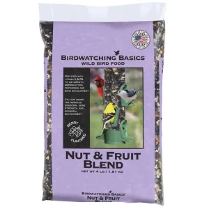 Birdwatching Basics Wild Bird Food Nut & Fruit Blend 4 Lb.