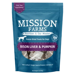 Bison Liver & Pumpkin Treats- 3oz