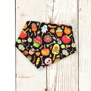 "Black Halloween Candy" Dog Bandana