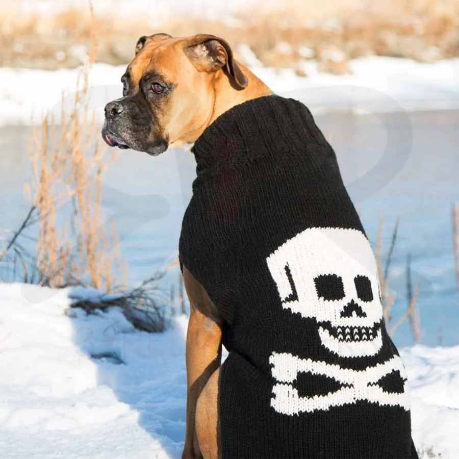 Black Skull Dog Sweater - Image 2