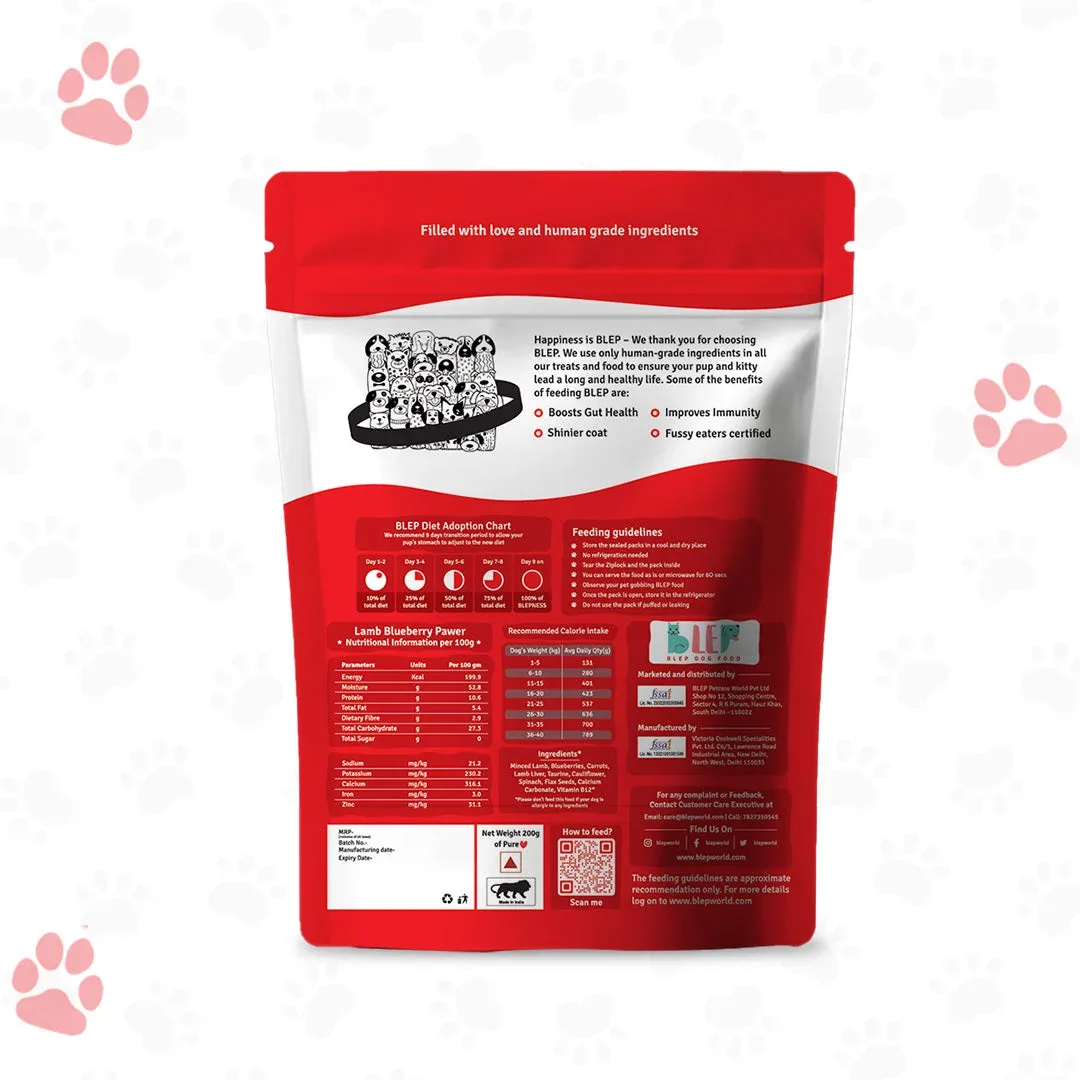 BLEP Lamb Blueberry Pawer Dog Wet Food (200g) - Image 2