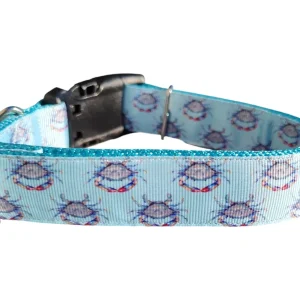 Blue Crab Nylon Dog Collar