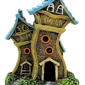 Blue Ribbon Pet Products Fun House Village Ornament Blue Roof, Small