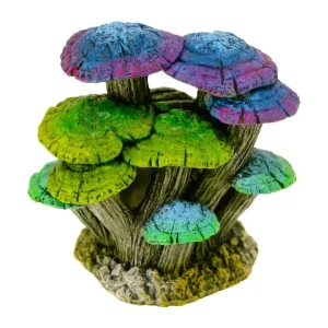 Blue Ribbon Pet Products Glowing Driftwood Mushroom Garden Ornament Blue &, Green