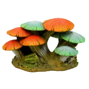 Blue Ribbon Pet Products Glowing Mushroom Garden Ornament Long, Orange &, Green, Small