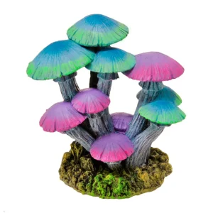 Blue Ribbon Pet Products Glowing Mushroom Garden Ornament Tall, Purple &, Blue, Large