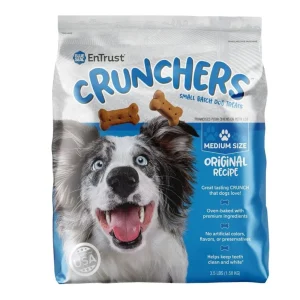 Blue Seal Entrust Crunchers Small Batch Dog Treats Original Medium - 3.5 lb