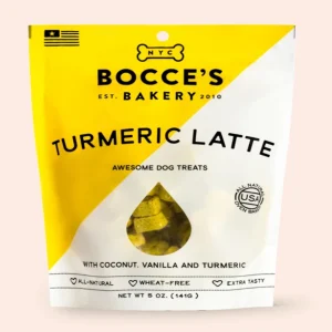 Bocce's Bakery Dog Biscuits Turmeric Latte, 5 oz (3 ct)
