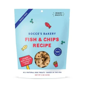 Bocce's Bakery Dog Fish Chips, 5 oz