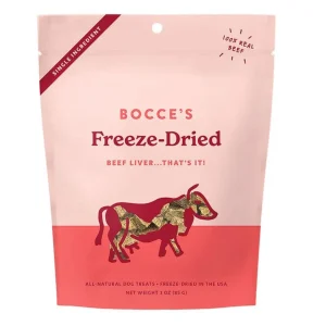 Bocce's Bakery Dog Freeze-Dried Beef Liver Dog Treats, 3 oz