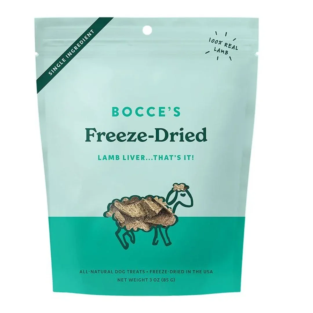 Bocce's Bakery Dog Freeze-Dried Lamb Liver Dog Treats, 3 oz