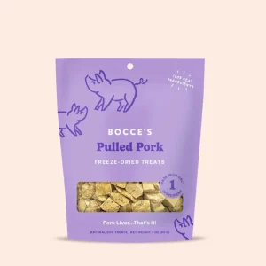 Bocce's Bakery Dog Freeze-Dried Pulled Pork Dog Treat 3 oz