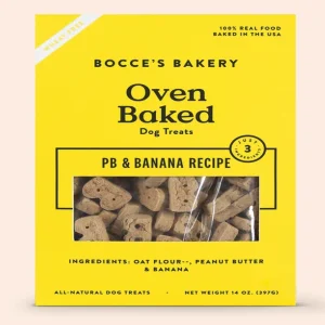 Bocce's Bakery Dog Just Peanut Butter And Banana Biscuits, 14 oz