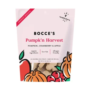 Bocce's Bakery Dog Small Batch Biscuits Pumpkin Harvest 12 oz
