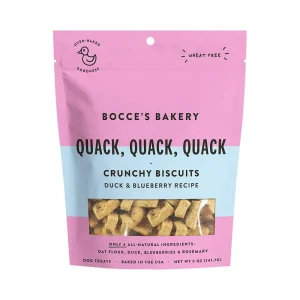 Bocce's Bakery Everyday Quack Quack Quack Biscitus, 5 oz