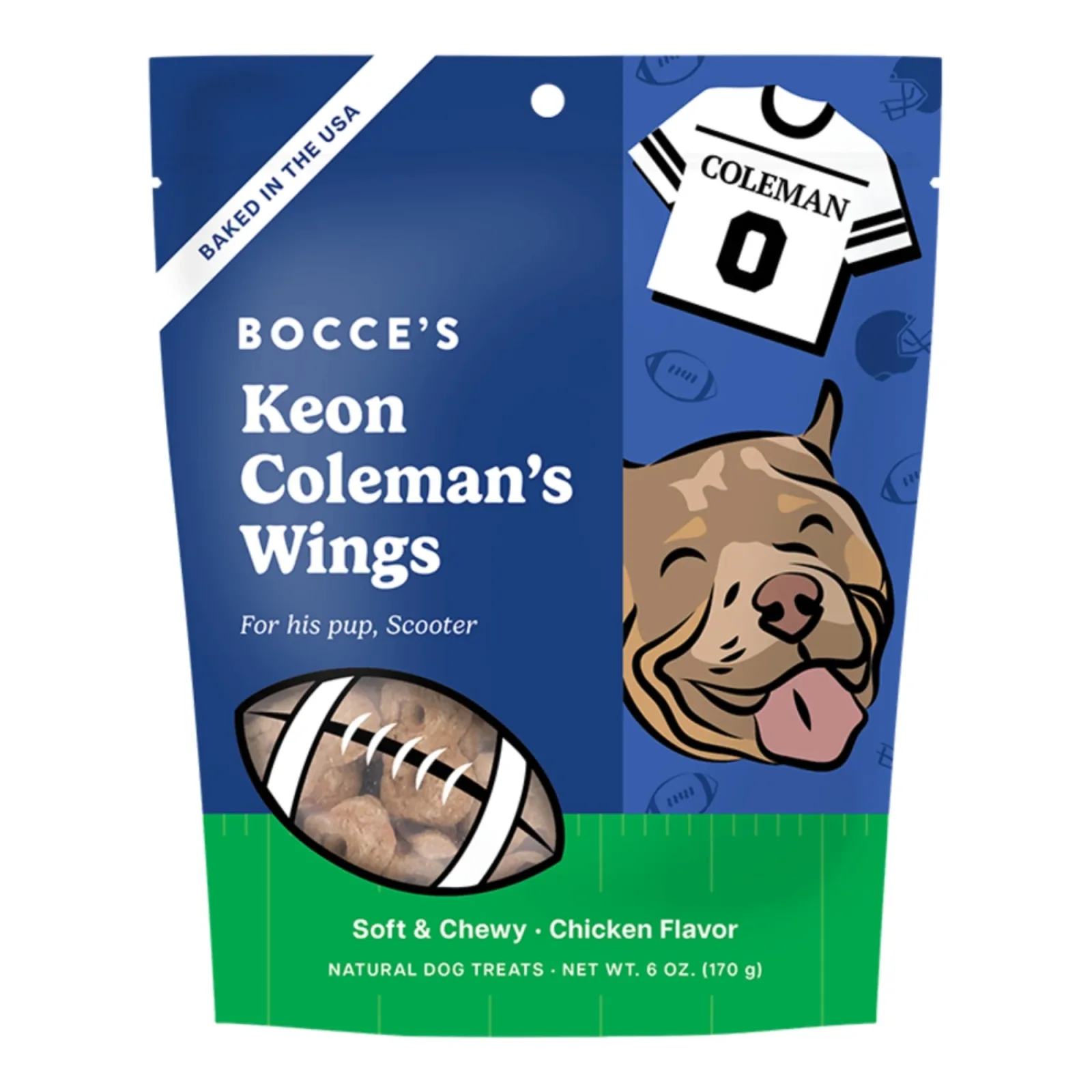 Bocce's Bakery Keon Coleman Wings Soft & Chewy Dog Treats 6 oz