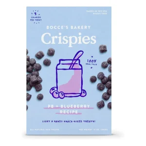Bocces Dog Crispies Peanut Butter And Blueberry, 10 oz