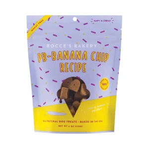 Bocces Dog Soft Dog Chew Peanut Butter Banana Chip 6 oz
