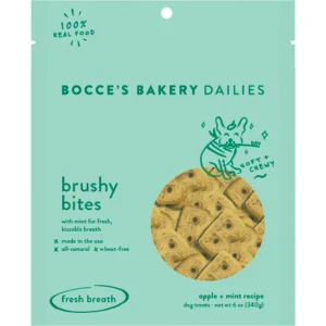 Bocces Dog Soft Dog Chews Brushy Bites 6 oz