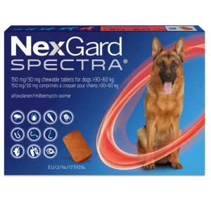 Boehringer Ingelheim Nexgard Spectra Tick & Flea Tablet (30 to 60kg) for Dogs (Afoxolaner & Milbemycin Oxime)